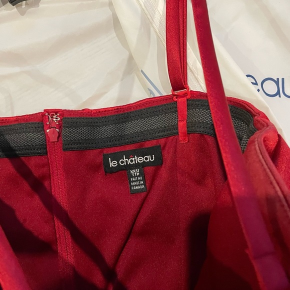 Red cocktail satin dress - Picture 2 of 4